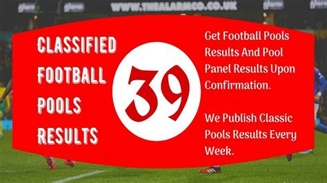 classic pools results|Football Pools .